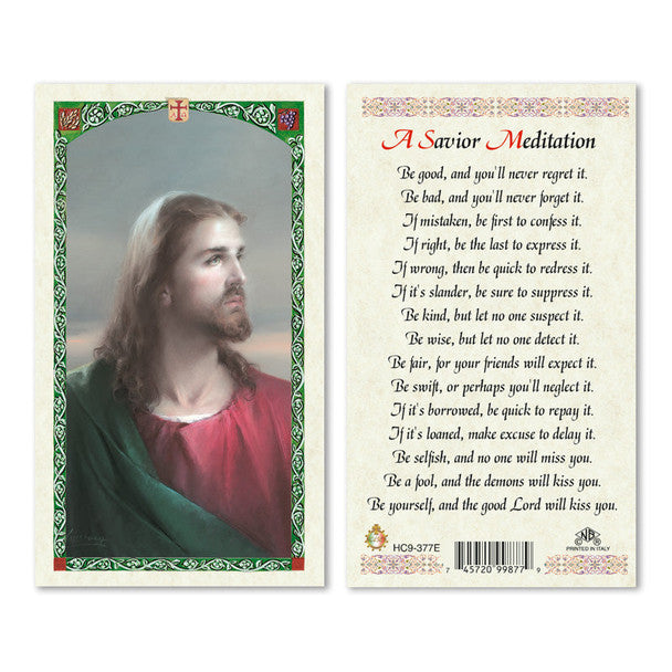 A Savior Meditation Laminated Prayer Card