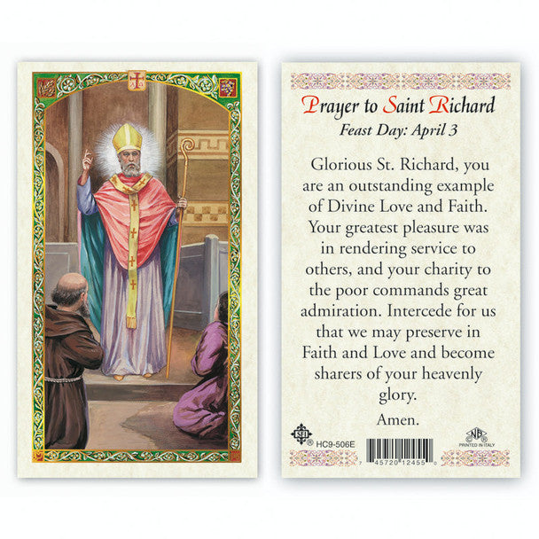 St. Richard Prayer Laminated Prayer Card