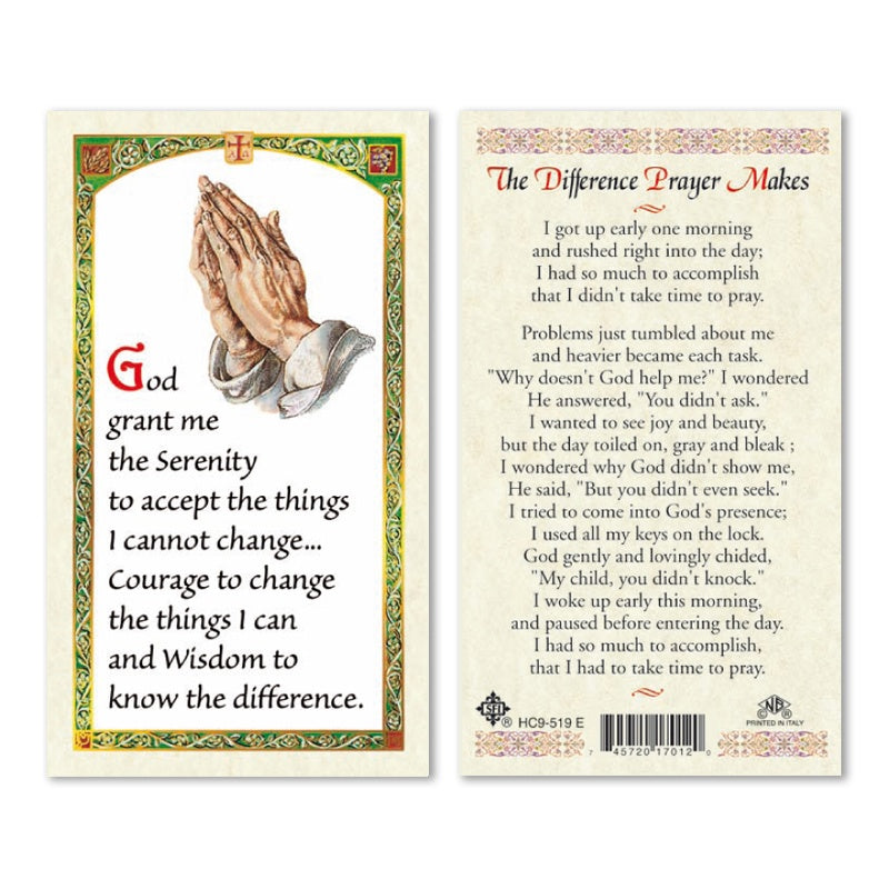 THE DIFFERENCE PRAYER MAKES - PRAYING HANDS