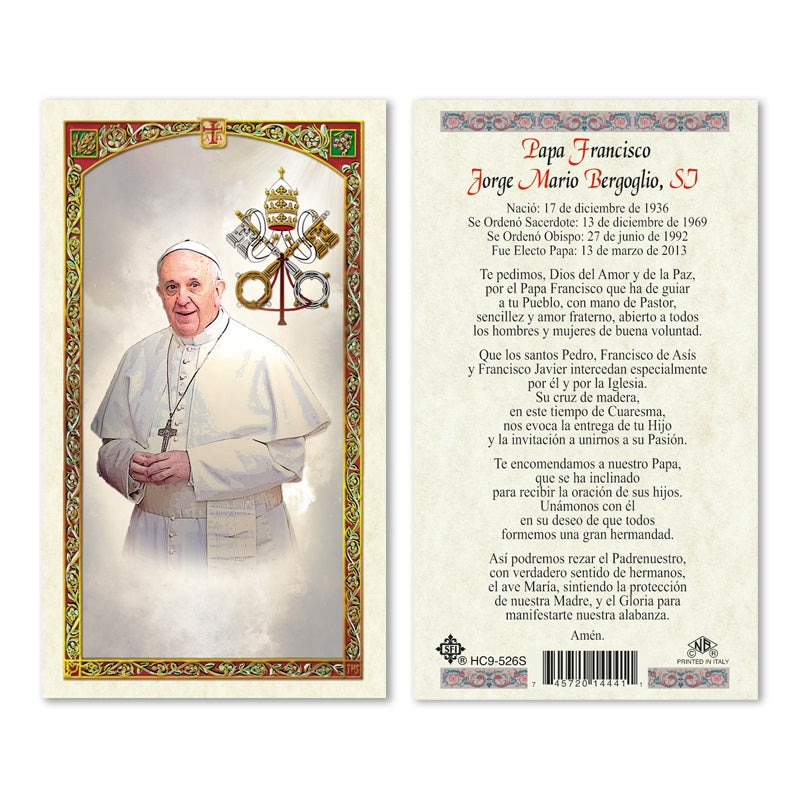 POPE FRANCIS HOLY CARD