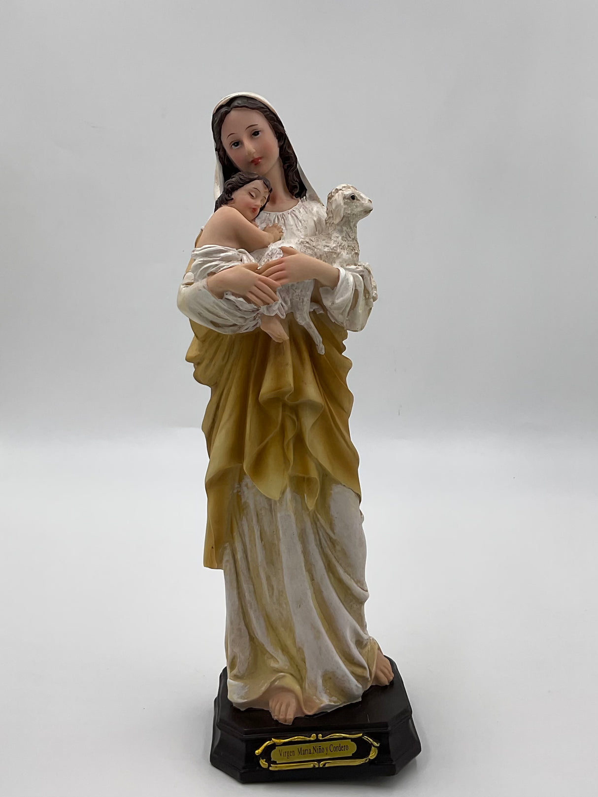 Virgen Maria Niño y Cordero-  13" I3