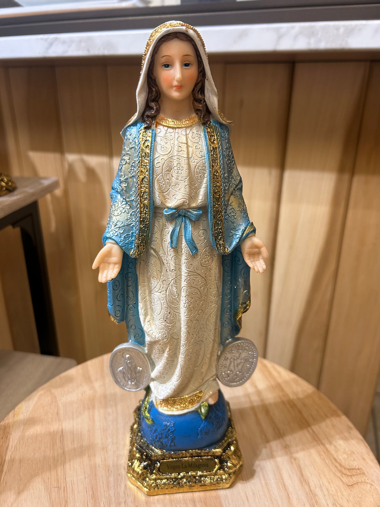 Virgen Milagrosa w/t Glitter 12" R-4