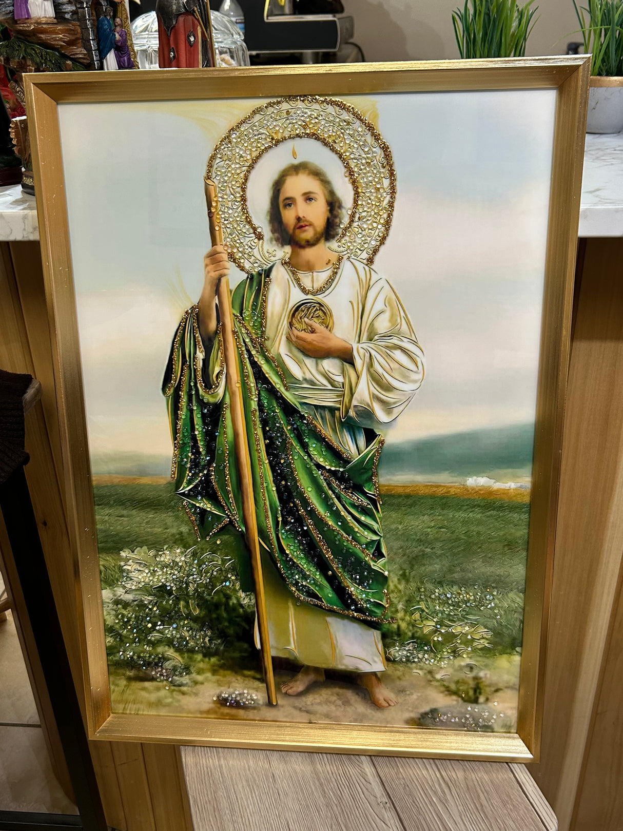Bedazzled St Jude Frame 18" x 25"