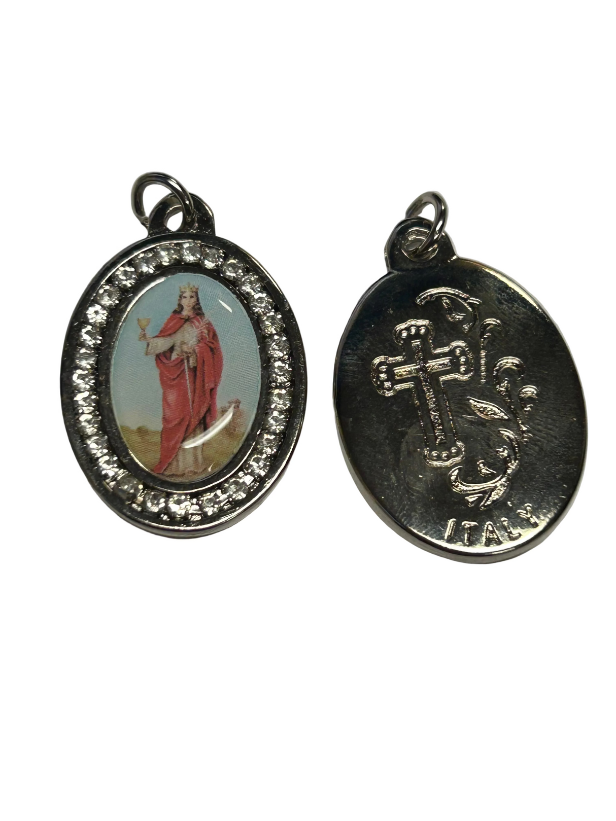 1.25" MEDAL W/ST BARBARA RESIN