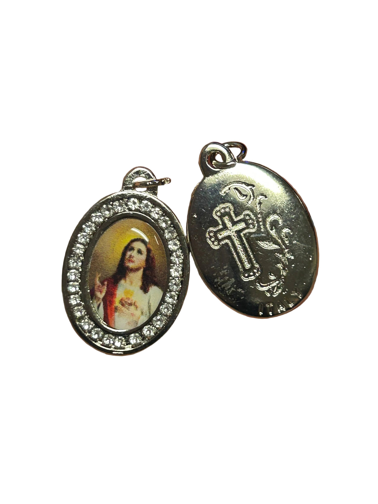 MEDAL W/SACRED HEART OF JESUS RESIN 2
