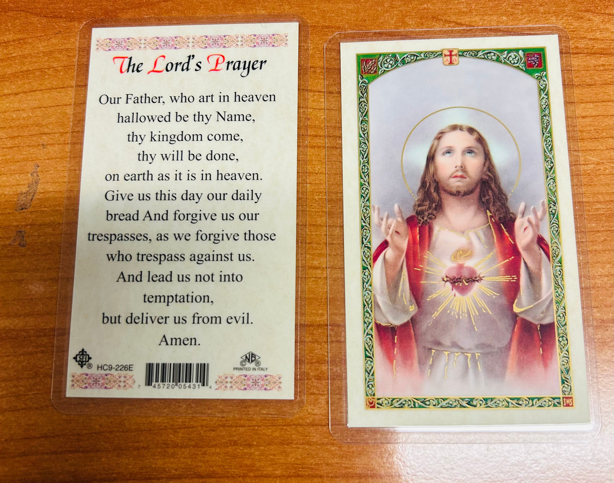 The Lords Prayer Laminated Prayer Card