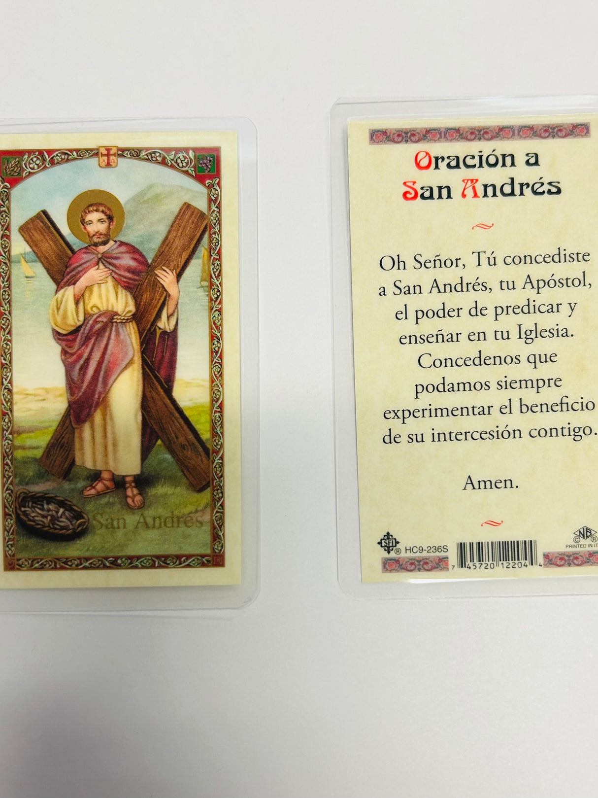 St. Andrew the Apostle Laminated Prayer Card