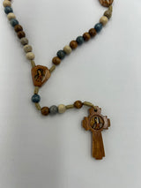Neutral Wood Bead Rosary