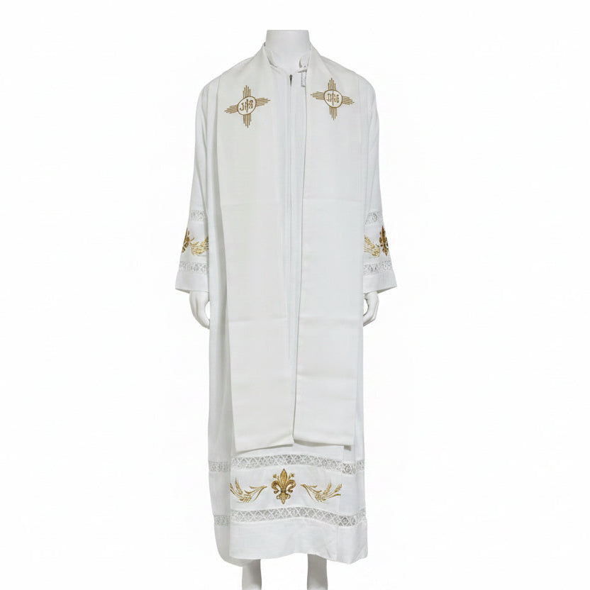 Priest Stole with JHS Letters Embroidery