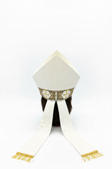 Gold Mitre with Agnus Dei embroidery