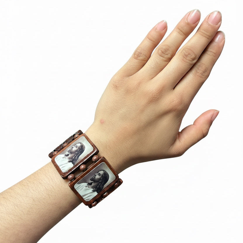 Jesus Wood Bracelet