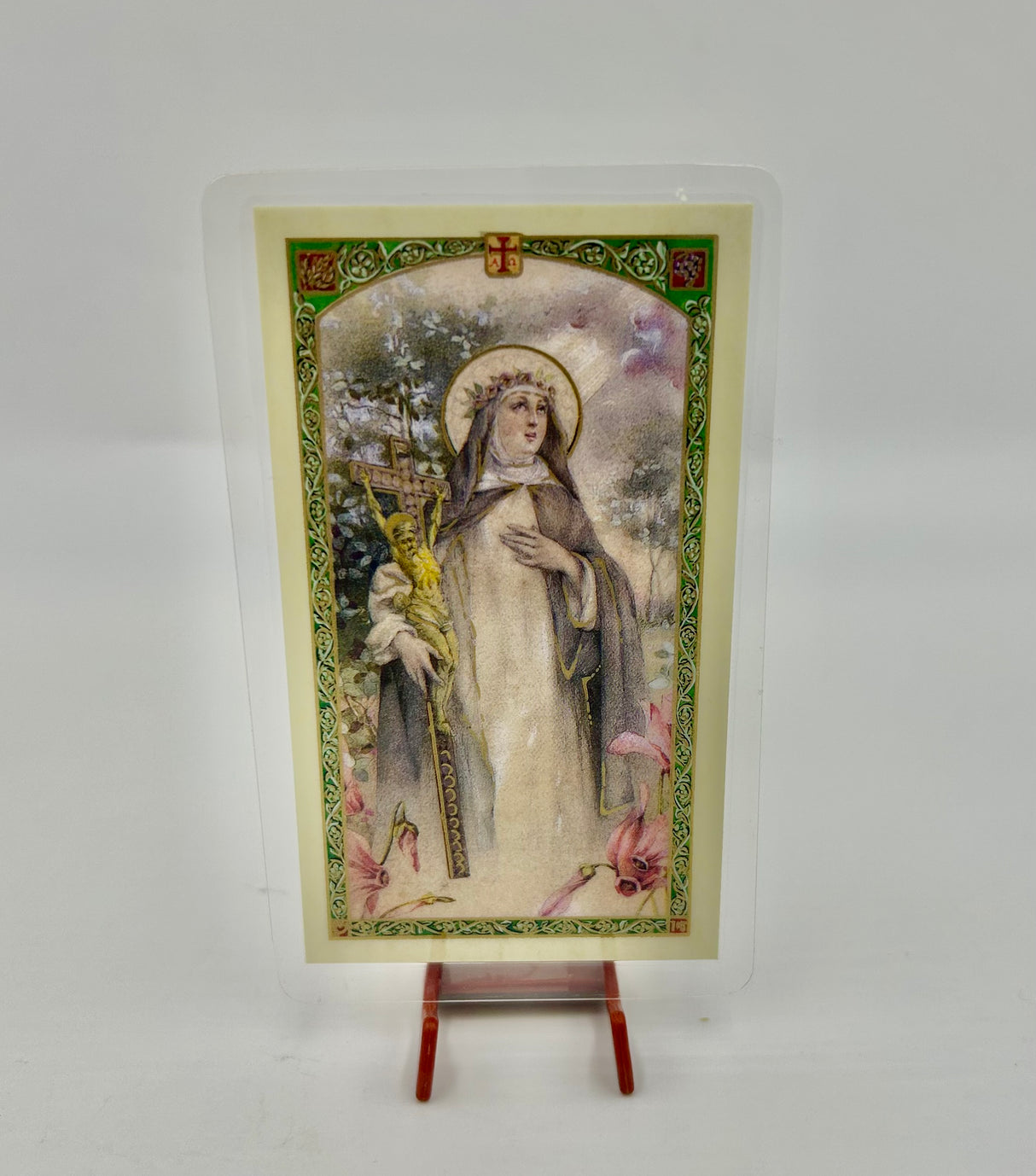 Saint Catherine of Siena Laminated Prayer Card