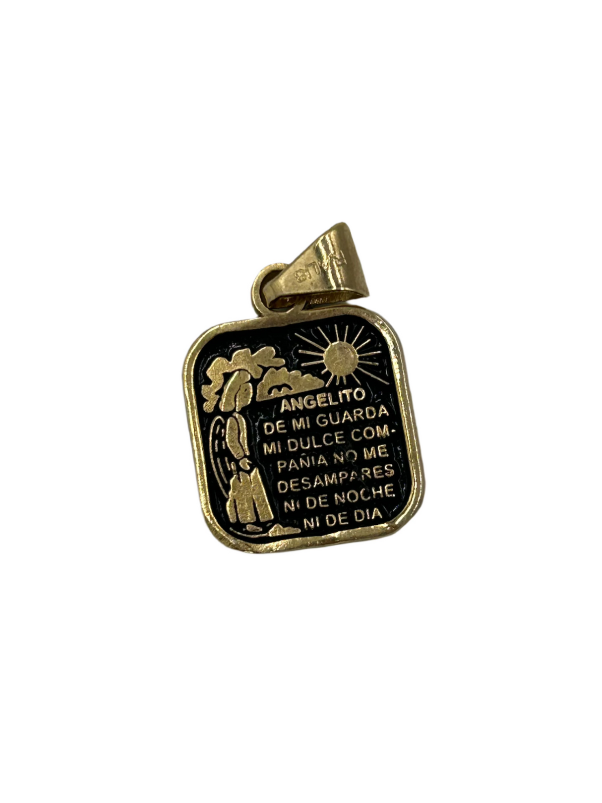 Medalla Angel de la Guarda chapa