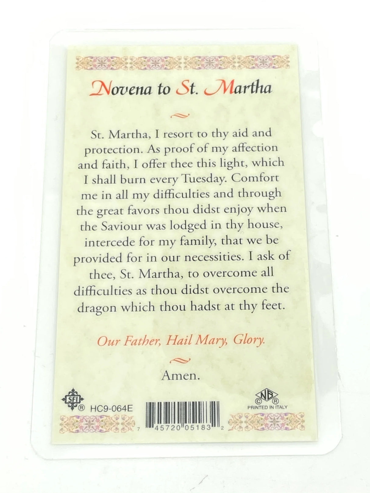 Novena to St. Martha