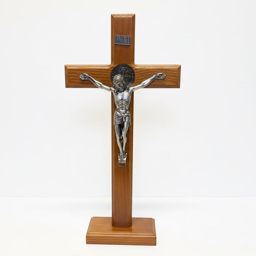 16'' Saint Benedict Wood Crucifix