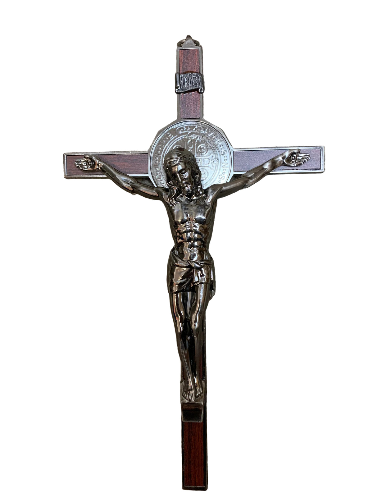 "11 Saint Benedict wood + metal crucifix G-5 CUADROS