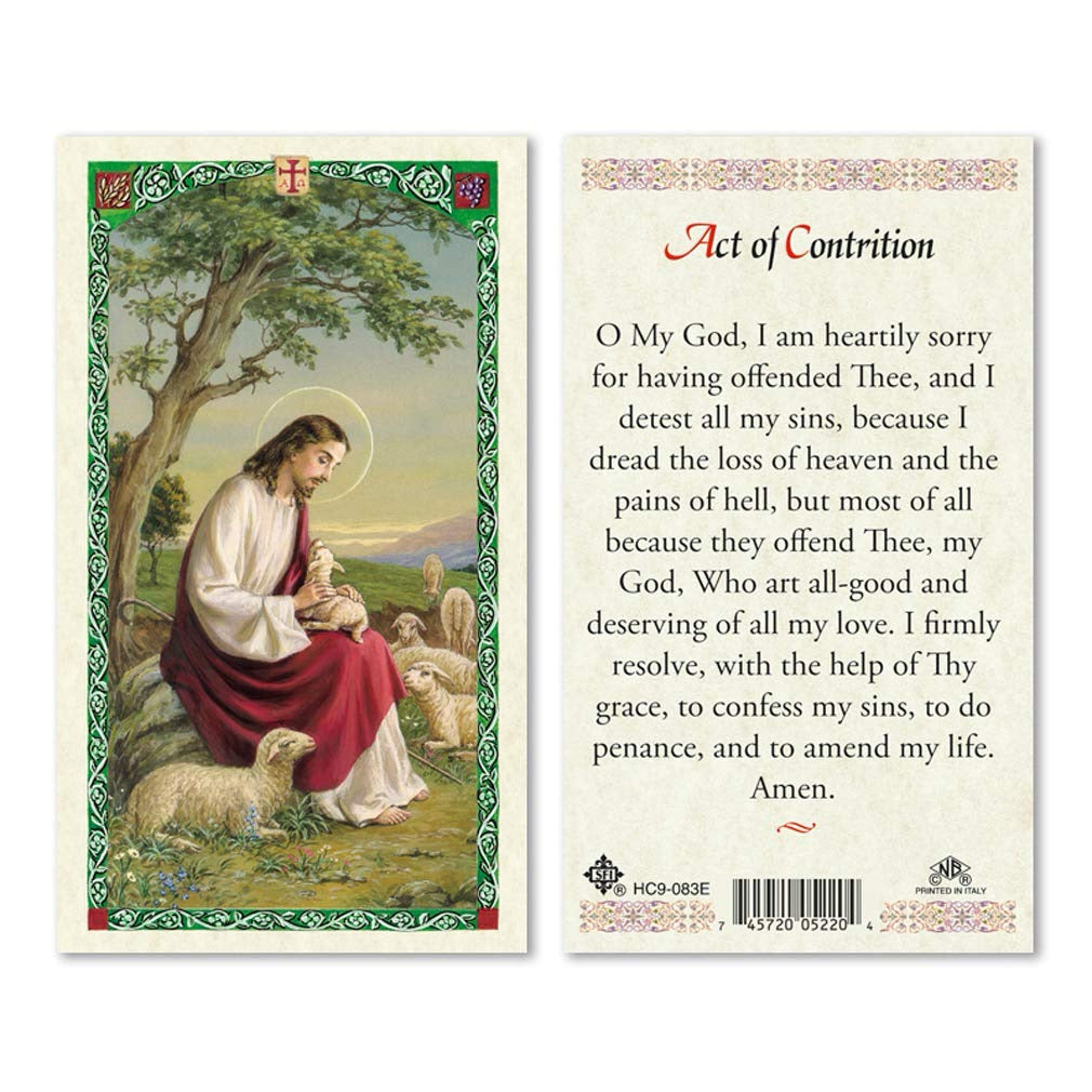 Act of Contrition Laminated Prayer