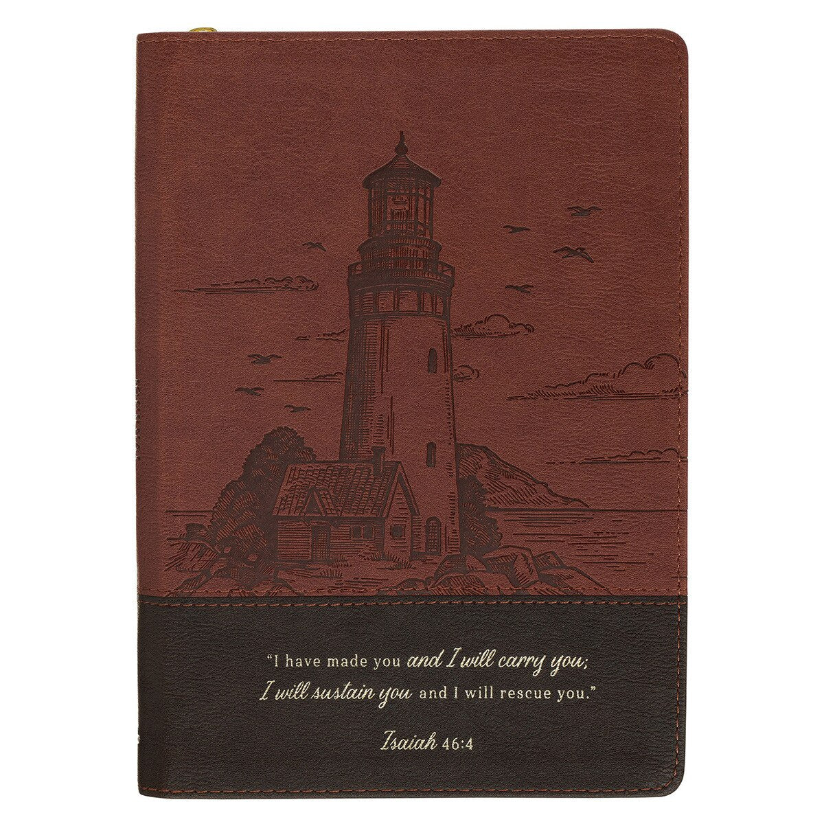 I Have Made You Brown Journal with Zipper Closure - Isaiah 46:4
