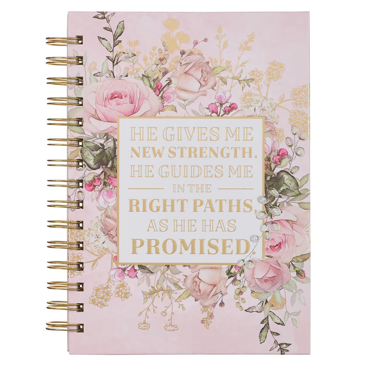 He Gives Me New Strength Large Spiral Journal - Psalm 23:3