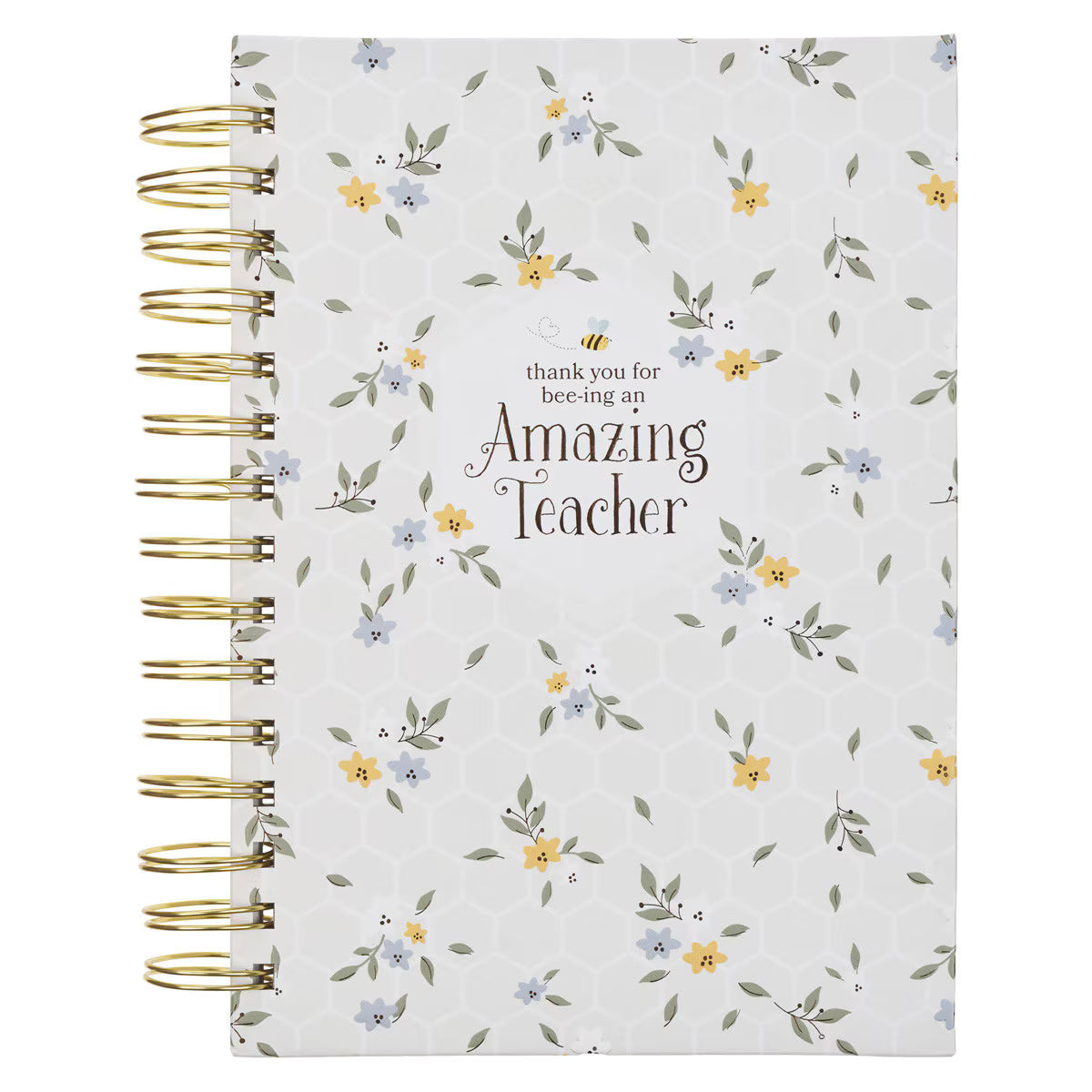 Amazing Teacher Blossom and Bees Spiral Journal