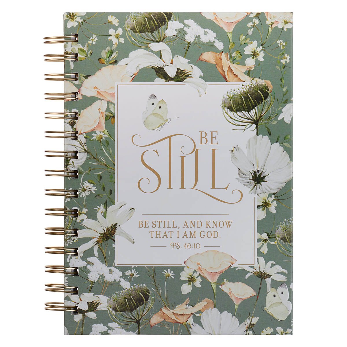Be Still Sage Blossom Spiral Journal - Psalm 46:10