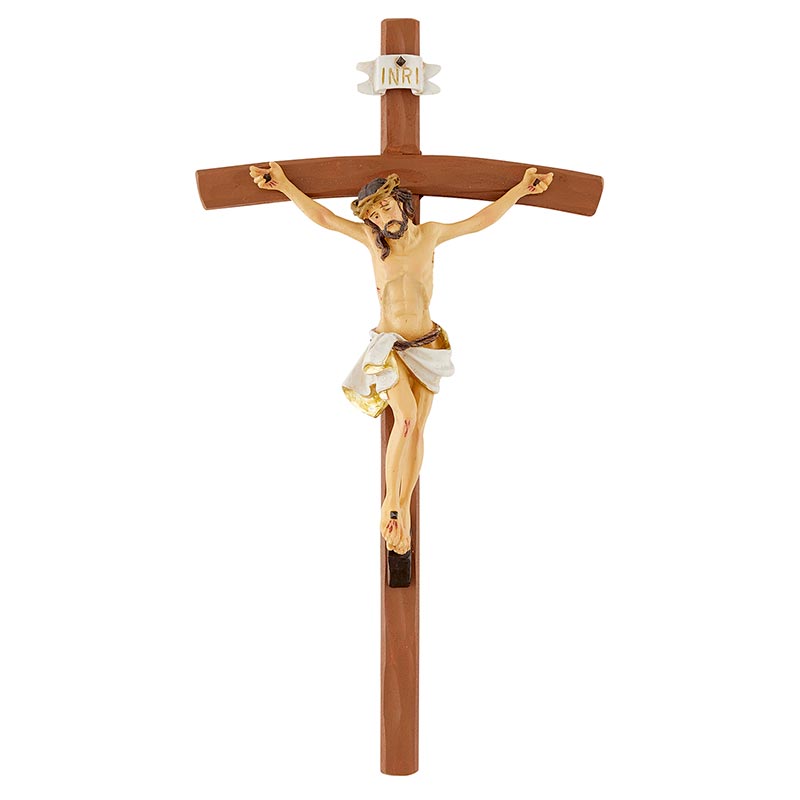 12" Hammered Finish Crucifix A6-R
