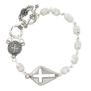 Saint Benedict Bracelet - White
