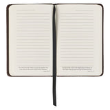 Strength and Defense Lion Walnut-Brown Faux Leather Hardcover Notebook with Elastic Band Closure - Exodus 15:2