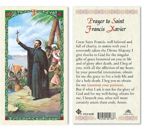 Prayer to Saint Francis Xavier