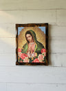 Our Lady of Guadalupe Canvas Icon with Ornate Golden outline 9X11