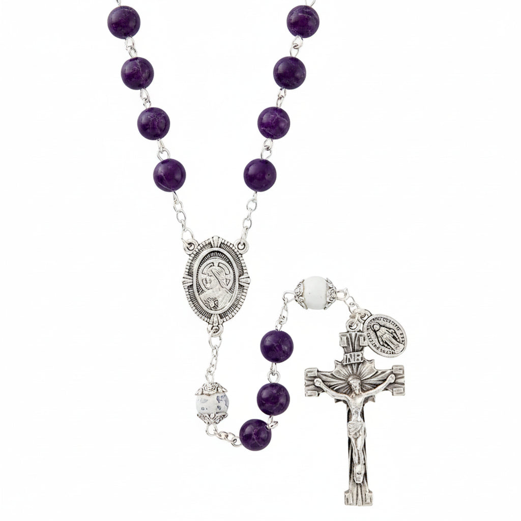 Thulite Stone Rosary