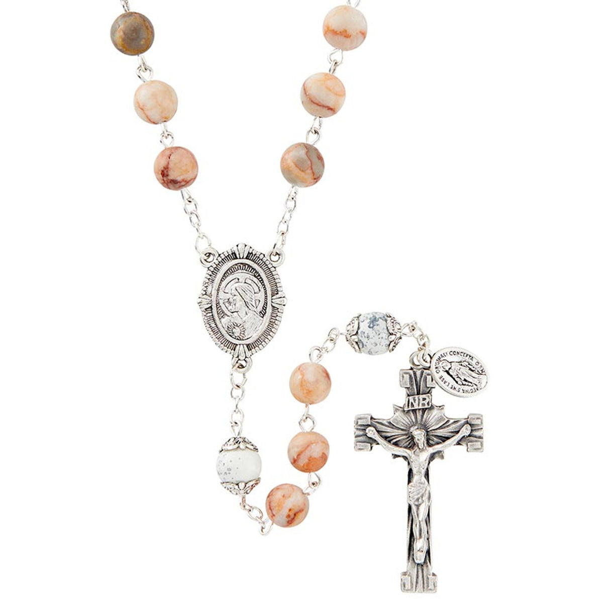 Orange Howlite Stone Rosary