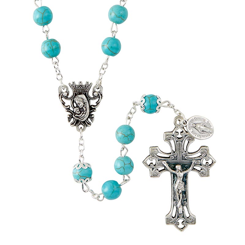 Faux Turquoise Rosary