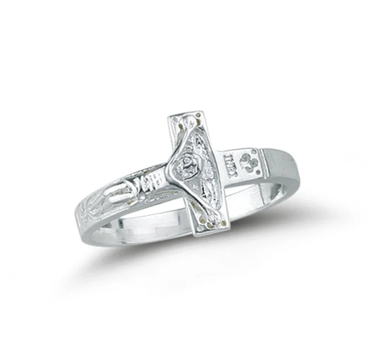 Sterling Silver Crucifix Ring Size 9
