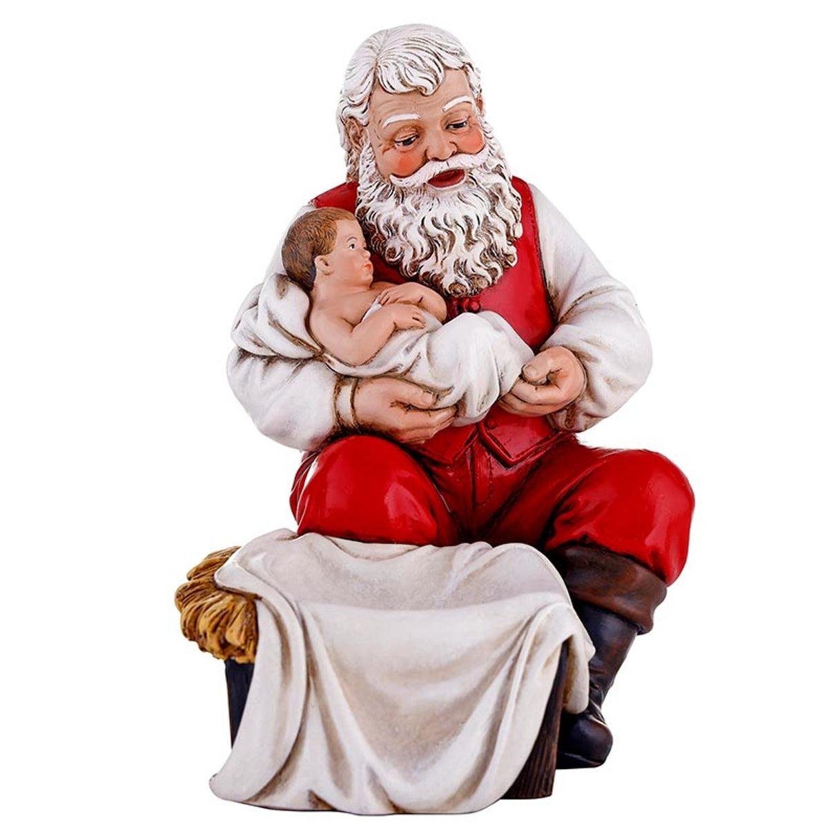 Adoring Santa in Prayer Figurine