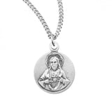 Sterling Silver Scapular Sacred Heart of Jesus Medal