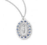 Sterling Silver Oval Miraculous Medal