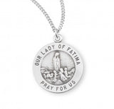 Our Lady of Fatima Round Sterling Silver Medal