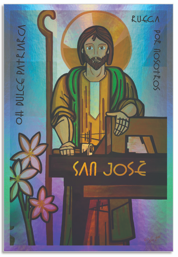 St. Joseph Holographic Sticker – Christ Missionary Catholic Gifts and Books
