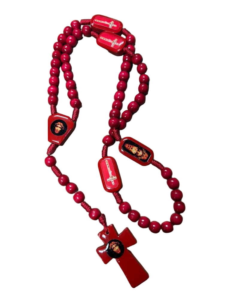 Precious Blood Of Christ Wood Rosary