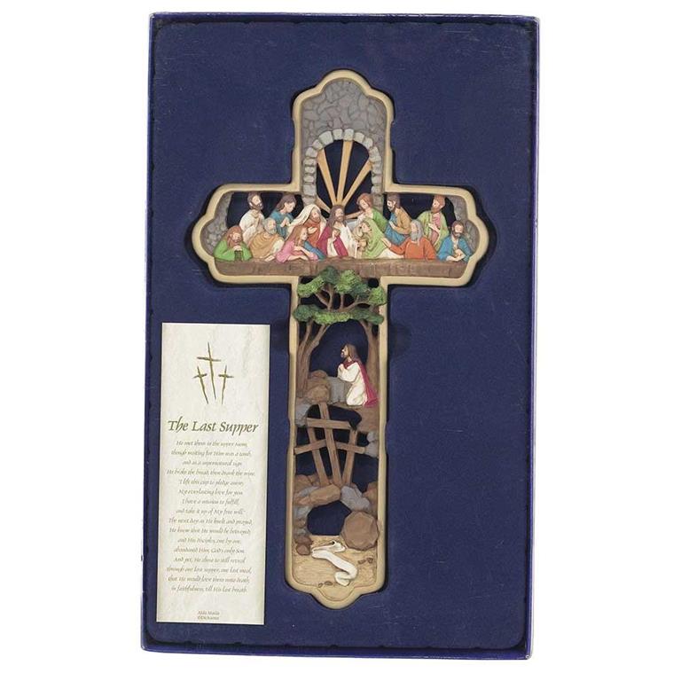 WALL CROSS THE LAST SUPPER COLORFUL 12IN C4-C