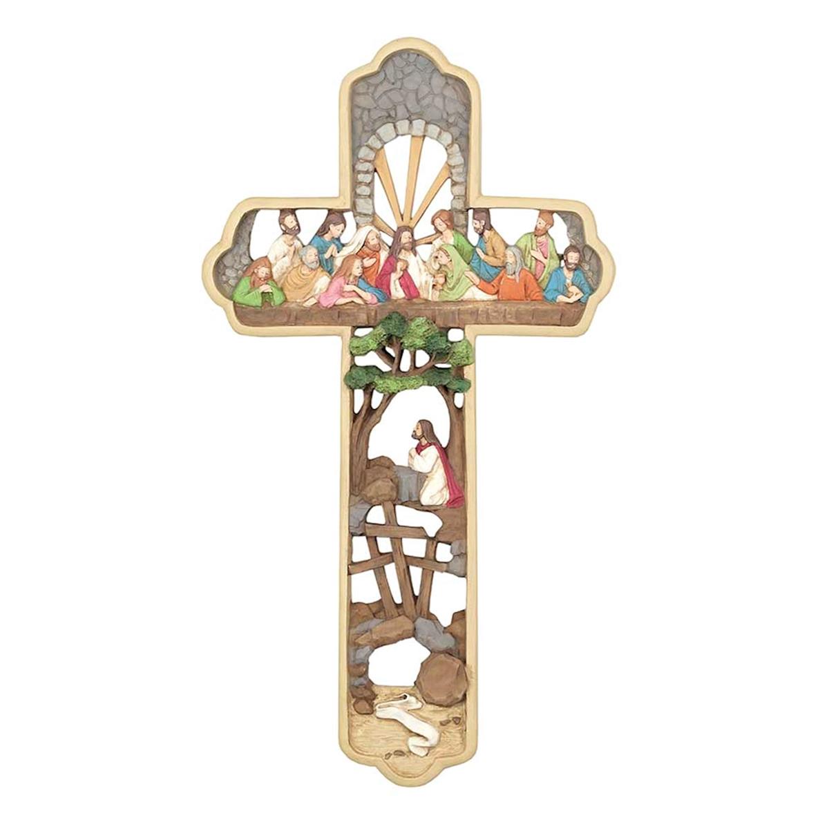 WALL CROSS THE LAST SUPPER COLORFUL 12IN C4-C
