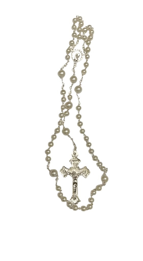 ROSARIO PEARL BEADS SILVER