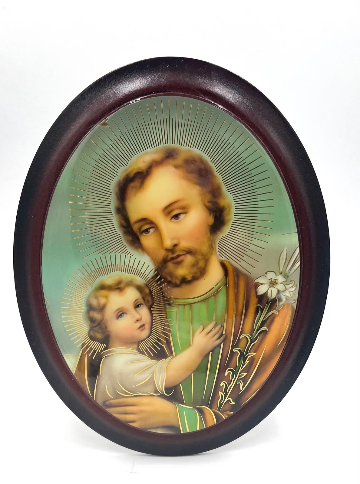 OVAL WALL PLAQUEOF ST. JOSEPH-B2
