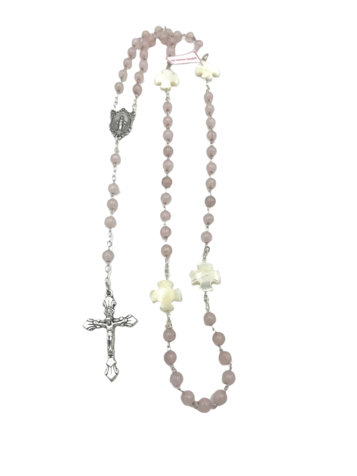 ROSE QUARZT BEAD ROSARY