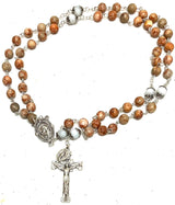 Orange Howlite Stone Rosary
