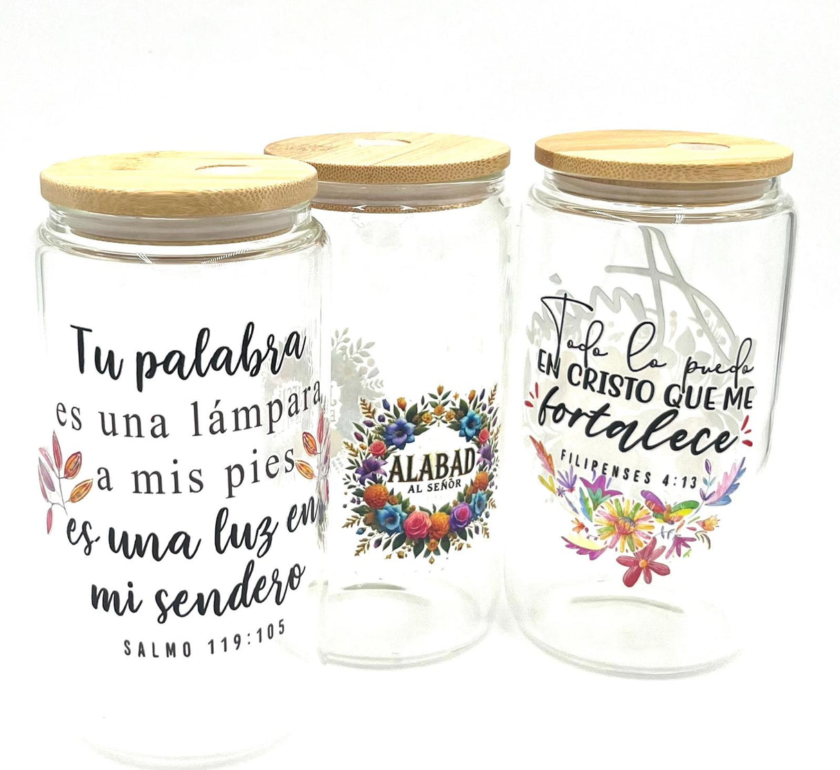 VASOS DE VIDRIO CON MENSAJE