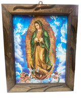 CUADRO RUSTICO MINI DE GUADALUPE 9X11