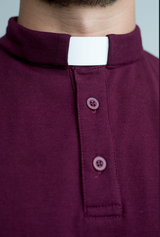 Priest polo shirt in Burgundy, 100% cotton
