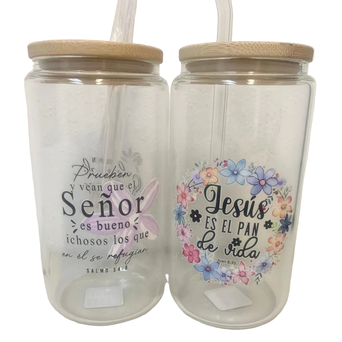 VASOS DE VIDRIO CON MENSAJE
